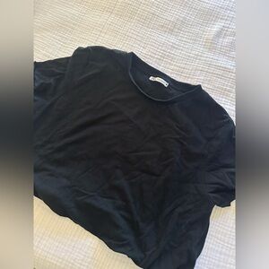 Zara Black Crew Neck Top